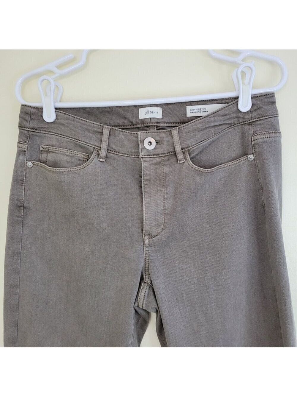 J. Jill Denim Boyfriend Straight Leg Ankle Jeans Gray Women's Size 6 - Picture 4 of 13